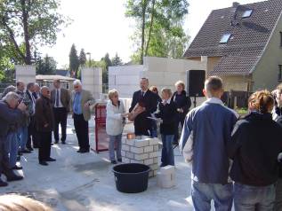 Neubau Haus D 2004/ 2005, Grundsteinlegung