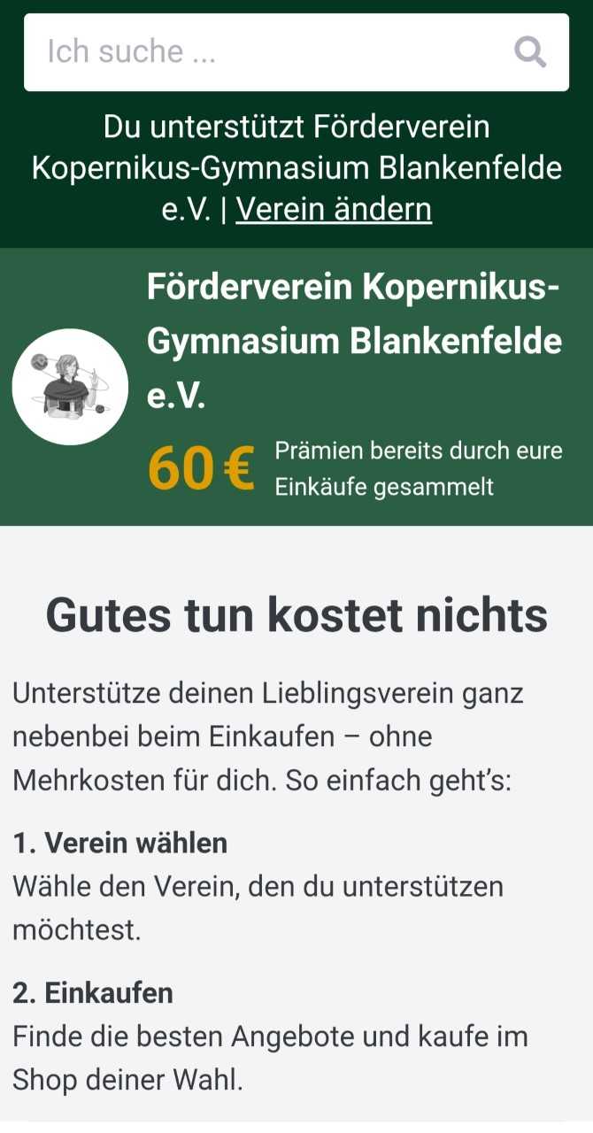 Förderverein Vereinkauf